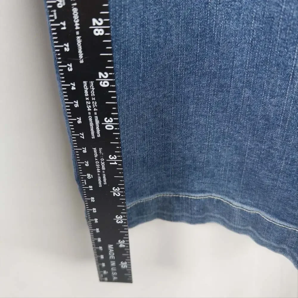 True Religion Brand Jeans Cargo Straight Leg Blue Denim Pants Size 31